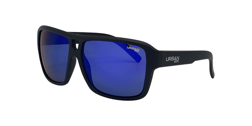 [9337217004073] Urban Zoo Crosstown C12 Matte Black / Smoke w Blue Revo Lenses