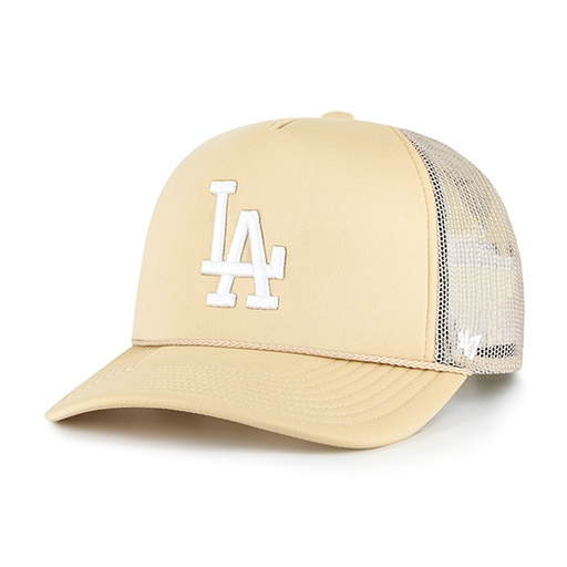 [196002784083] 47 Brand Los Angeles Dodgers MLB Foam Front Mesh Trucker Light Gold OSFM B-FOAMO12KPP-LG