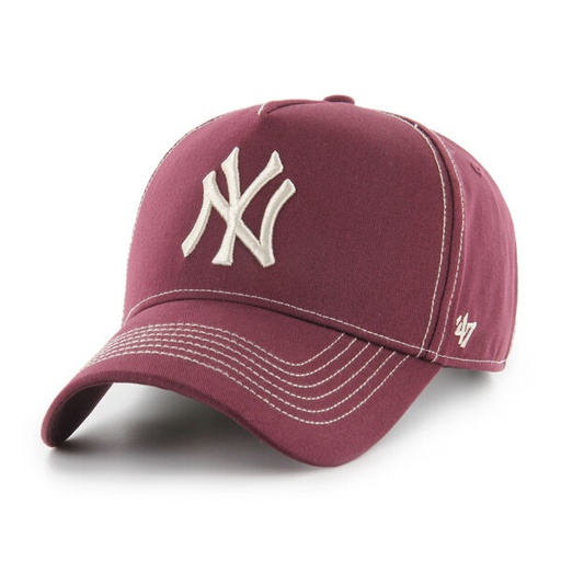 [198589490951] 47 Brand New York Yankees MVP DT Contrast Stitch Dark Maroon/Bone OSFM